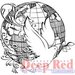 Deep Red Stamps - Cling Mounted Rubber Stamp - World Peace