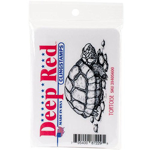 Deep Red Stamps - Cling Mounted Rubber Stamp - Tortoise