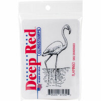 Deep Red Stamps - Cling Mounted Rubber Stamp - Flamingo