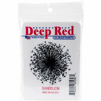 Deep Red Stamps - Cling Mounted Rubber Stamp - Dandelion