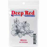 Deep Red Stamps - Cling Mounted Rubber Stamp - Hibiscus