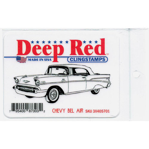 Deep Red Stamps - Cling Mounted Rubber Stamp - Chevy Bel Air
