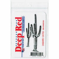 Deep Red Stamps - Cling Mounted Rubber Stamp - Saguaro Cactus
