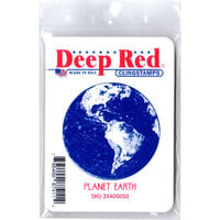 Deep Red Stamps - Cling Mounted Rubber Stamp - Planet Earth