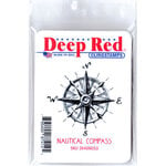 Deep Red Stamps - Cling Mounted Rubber Stamp - Nautical Compass