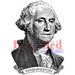 Deep Red Stamps - Cling Mounted Rubber Stamp - President Washington