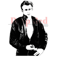 Deep Red Stamps - Cling Mounted Rubber Stamp - James Dean