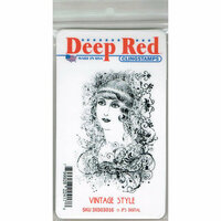 Deep Red Stamps - Cling Mounted Rubber Stamp - Vintage Style