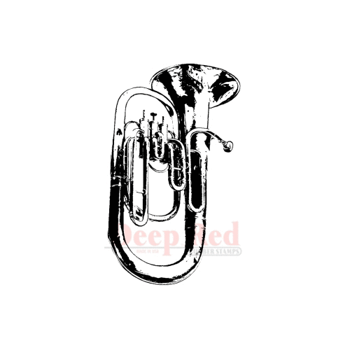 Deep Red Stamps - Cling Mounted Rubber Stamp - Euphonium