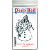 Deep Red Stamps - Cling Mounted Rubber Stamp - Frosty the Snowman