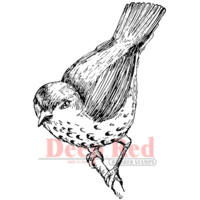Deep Red Stamps - Cling Mounted Rubber Stamp - Springtime Sparrow