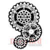 Deep Red Stamps - Cling Mounted Rubber Stamp - Steampunk Gears