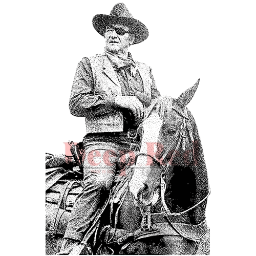 Deep Red Stamps - Cling Mounted Rubber Stamp - John Wayne