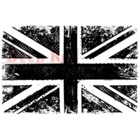 Deep Red Stamps - Cling Mounted Rubber Stamp - British Flag Grunge
