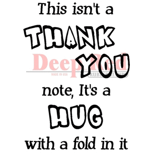 Deep Red Stamps - Cling Mounted Rubber Stamp - Thank You Hug