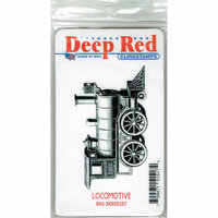 Deep Red Stamps - Cling Mounted Rubber Stamp - Locomotive