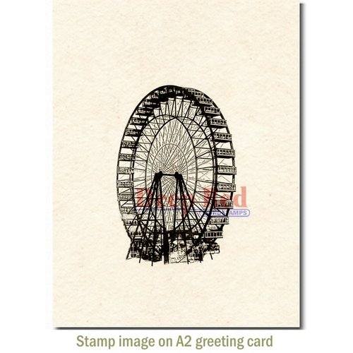 Deep Red Stamps - Cling Mounted Rubber Stamp - Ferris Wheel