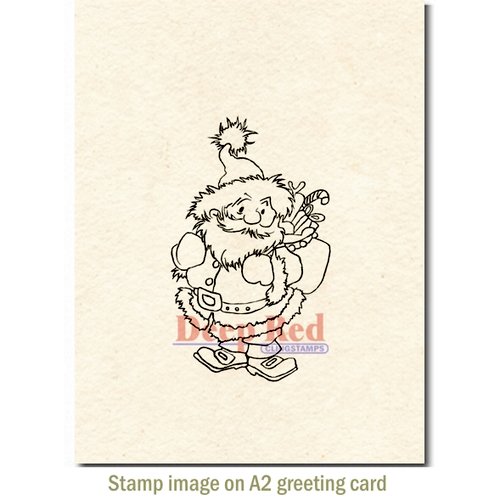 Deep Red Stamps - Christmas - Cling Mounted Rubber Stamp - Julenissen