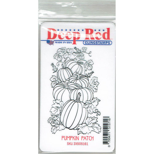 Deep Red Stamps - Cling Mounted Rubber Stamp - Pumpkin Patch
