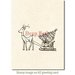 Deep Red Stamps - Christmas - Cling Mounted Rubber Stamp - Reindeer with Gifts