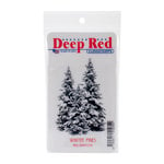 Deep Red Stamps - Cling Mounted Rubber Stamp - Winter Pines