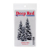 Deep Red Stamps - Cling Mounted Rubber Stamp - Winter Pines