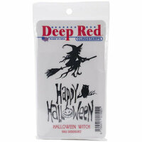 Deep Red Stamps - Cling Mounted Rubber Stamp - Halloween Witch