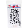 Deep Red Stamps - Cling Mounted Rubber Stamp - Cat Prints