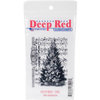 Deep Red Stamps - Christmas - Cling Mounted Rubber Stamp - December Tree