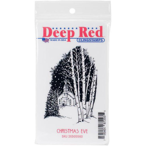 Deep Red Stamps - Christmas - Cling Mounted Rubber Stamp - Christmas Eve