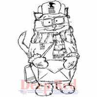 Deep Red Stamps - Cling Mounted Rubber Stamp - Litter Carrier