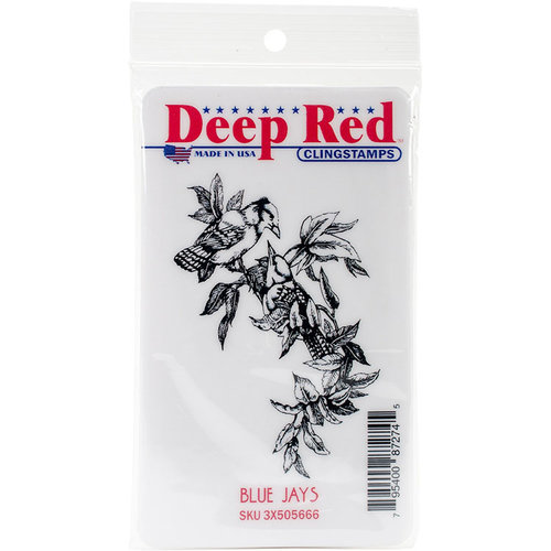 Deep Red Stamps - Cling Mounted Rubber Stamp - Blue Jays