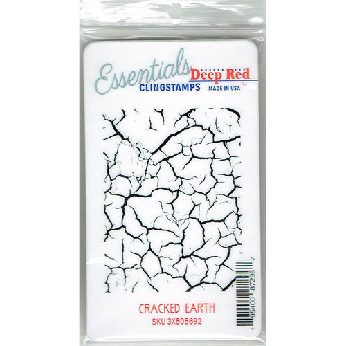 Deep Red Stamps - Cling Mounted Rubber Stamp - Cracked Earth Essentials
