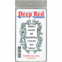 Deep Red Stamps - Cling Mounted Rubber Stamp - Counting Blessings