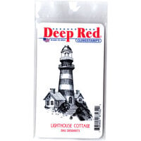 Deep Red Stamps - Cling Mounted Rubber Stamp - Lighthouse Cottage