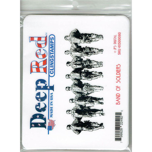 Deep Red Stamps - Cling Mounted Rubber Stamp - Band of Soldiers