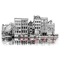 Deep Red Stamps - Cling Mounted Rubber Stamp - Amsterdam Waterfront