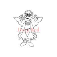 Deep Red Stamps - Cling Mounted Rubber Stamp - Raggedy Angel Love