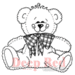 Deep Red Stamps - Cling Mounted Rubber Stamp - Bear Hug