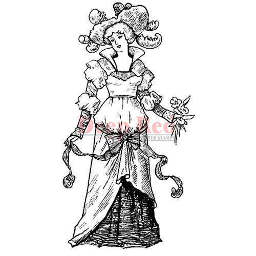 Deep Red Stamps - Cling Mounted Rubber Stamp - Countess