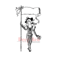 Deep Red Stamps - Cling Mounted Rubber Stamp - Standard Bearer