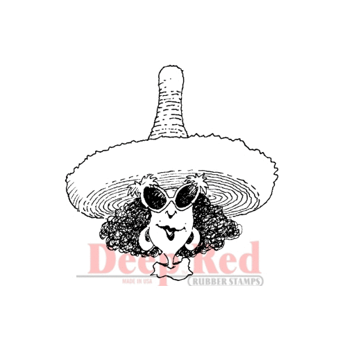 Deep Red Stamps - Cling Mounted Rubber Stamp - Margarita