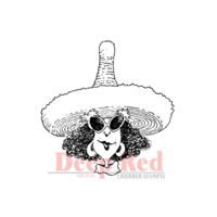 Deep Red Stamps - Cling Mounted Rubber Stamp - Margarita