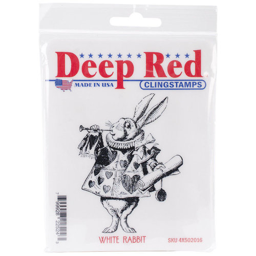 Deep Red Stamps - Cling Mounted Rubber Stamp - White Rabbit