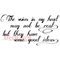 Deep Red Stamps - Cling Mounted Rubber Stamp - Voices in My Head