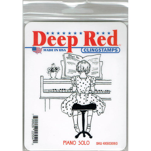 Deep Red Stamps - Cling Mounted Rubber Stamp - Piano Solo
