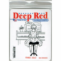 Deep Red Stamps - Cling Mounted Rubber Stamp - Piano Solo