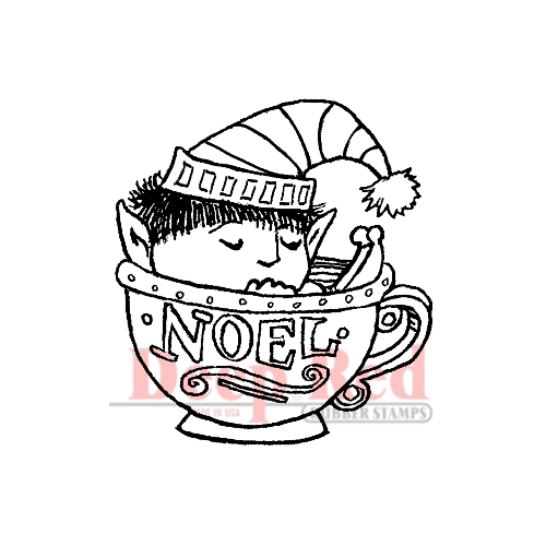 Deep Red Stamps - Cling Mounted Rubber Stamp - Noel Elf