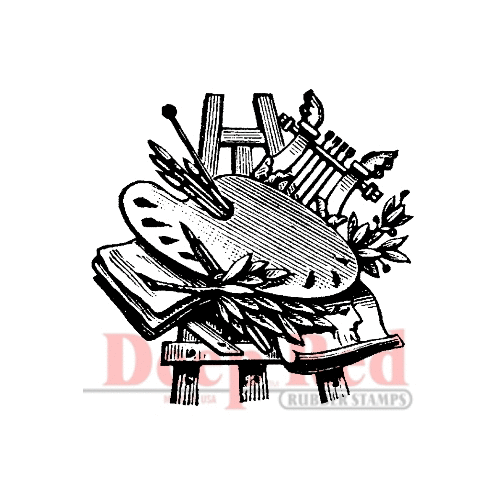 Deep Red Stamps - Cling Mounted Rubber Stamp - Art Degree