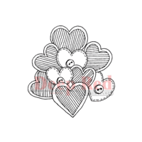 Deep Red Stamps - Cling Mounted Rubber Stamp - Bunch of Love